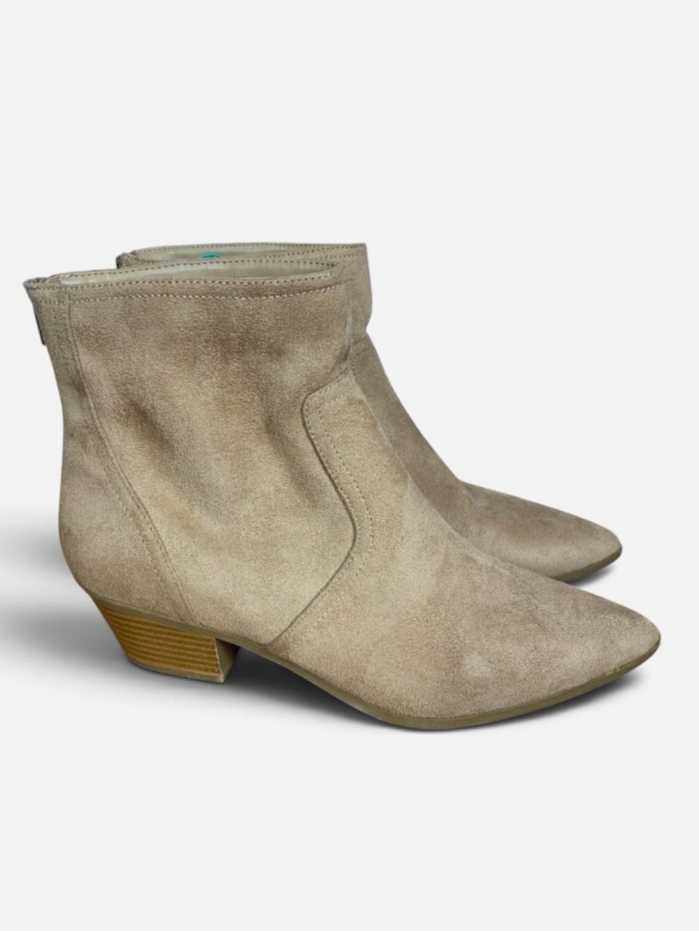 Banana Republic Tan Neutral Faux Suede Ankle Bootie Sz 8